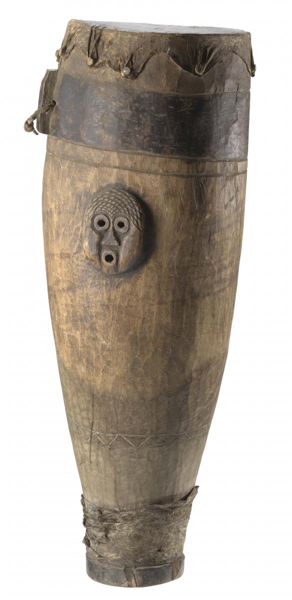 Wooden drum used on the Sea Islands, South Carolina, 19th Century, Collection of the Smithsonian National Museum of African American History and Culture