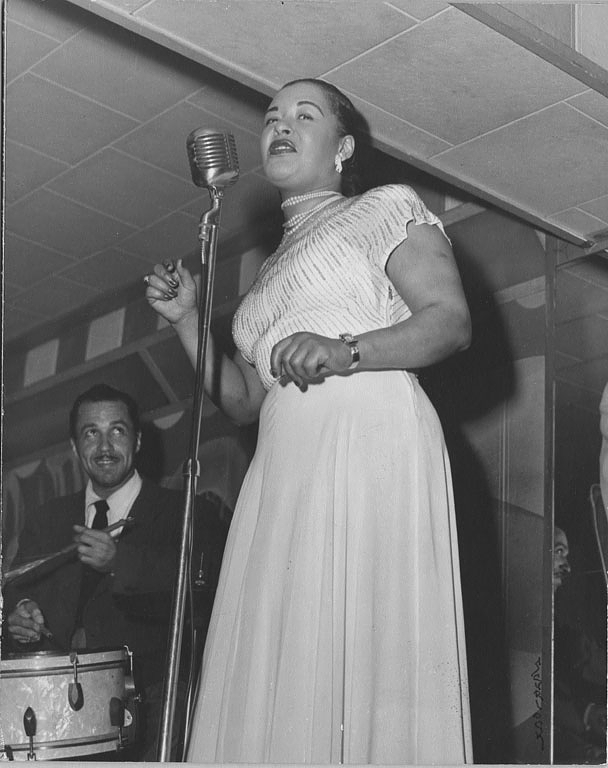 Billie Holiday, Washington, D.C., ca. 1940s. Scurlock Studio Records, ca. 1905-1994, Archives Center, National Museum of American History.