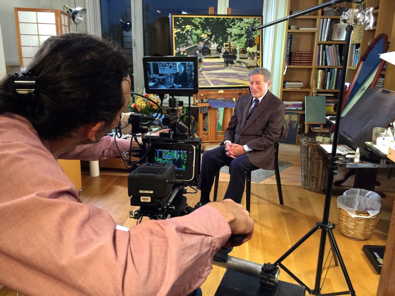 Behind the scenes during the production of RUMBLE, Rezolution Pictures films an interview with singer Tony Bennett at his studio in New York.