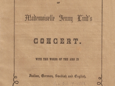 Lind concert program